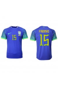 Fotbalové Dres Brazílie Fabinho #15 Venkovní Oblečení MS 2022 Krátký Rukáv